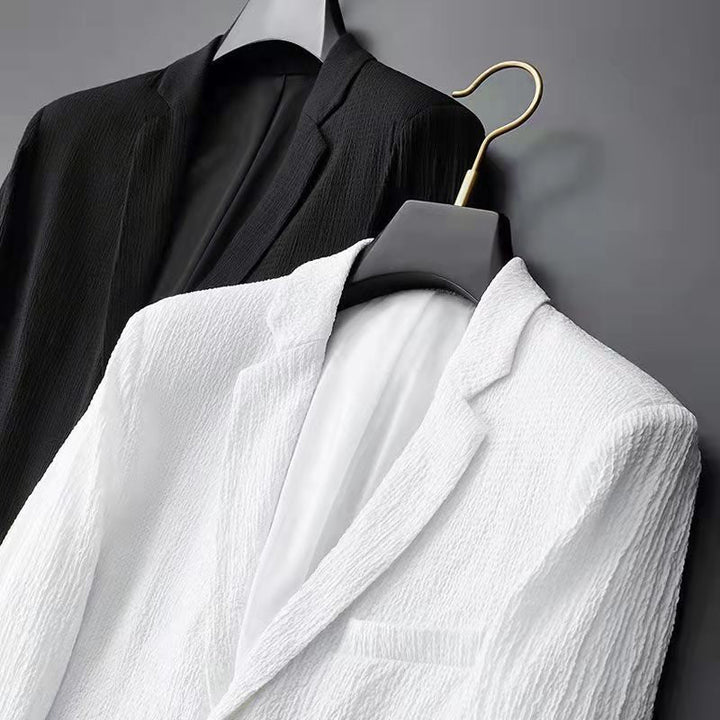 Men’s Suit Set – Slim Fit Blazer & Regular Fit Trousers – Breathable Blend – Smart Casual