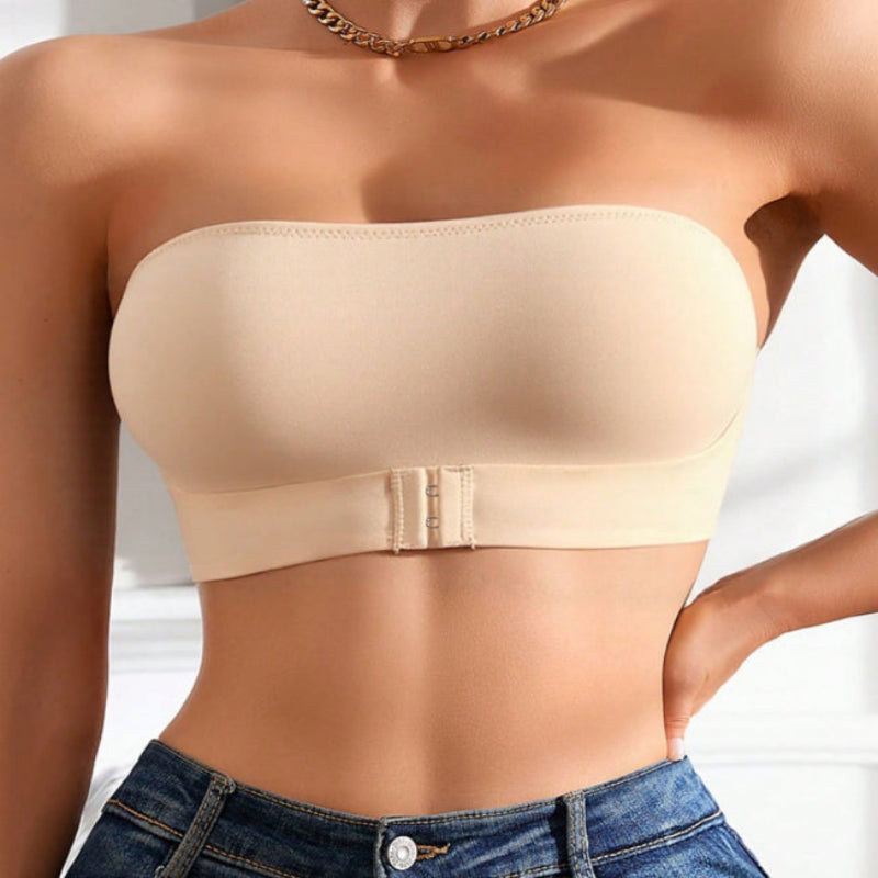 Women’s Strapless Bra – Push-Up Support – Seamless Fit – Breathable Blend – Hook Closure