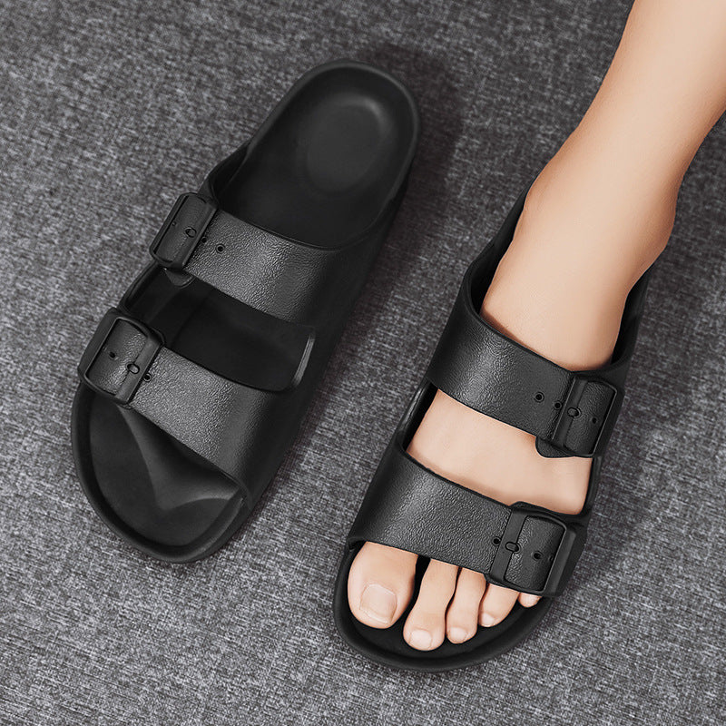 Men’s Sandals – Adjustable Buckle Straps – Thick Sole – Open-Toe Casual Comfort