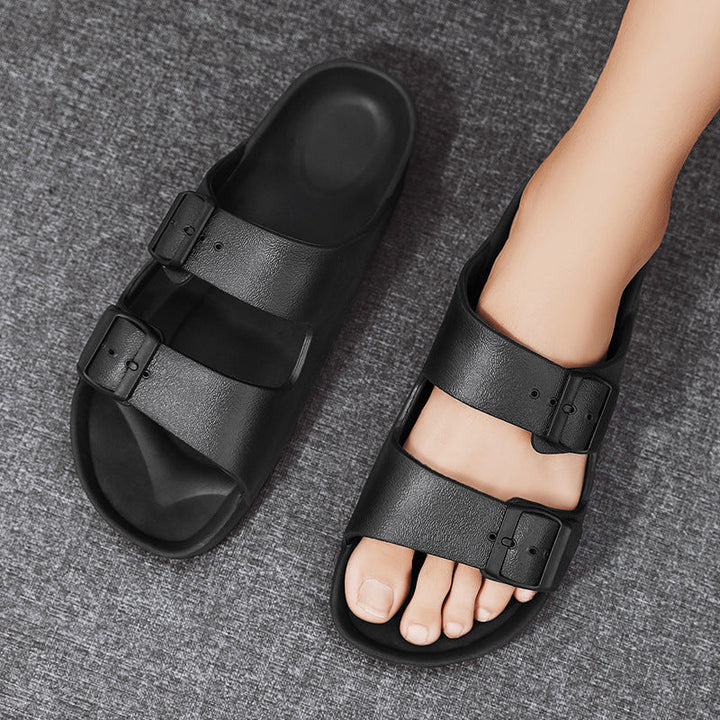 Men’s Sandals – Adjustable Buckle Straps – Thick Sole – Open-Toe Casual Comfort