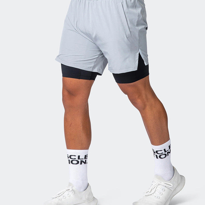Men’s Athletic Shorts - Slim Fit - Dual Layer - Stretch Liner