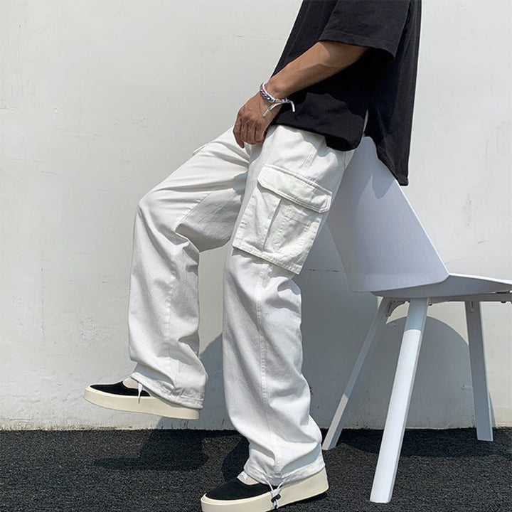 Men’s Cargo Pants – 100% Cotton – Relaxed Fit – Multi-Pocket Utility Design