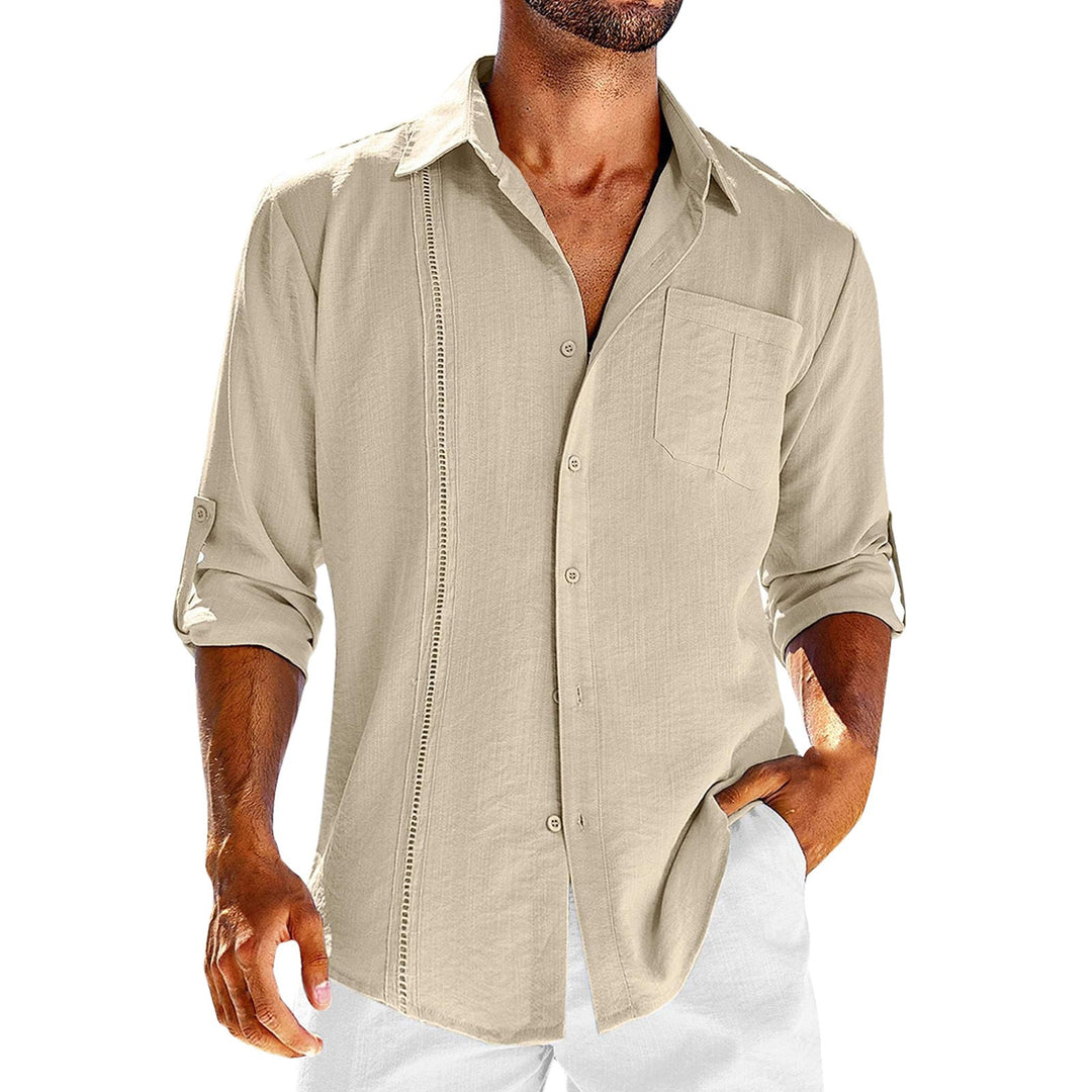 Men’s Casual Shirt – Natural Fibers – Relaxed Fit – Long Sleeve – Button Down