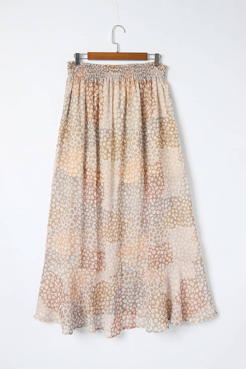 Women’s Long Skirt – Natural Fibers – Flowing Fit – Button Front Boho Style