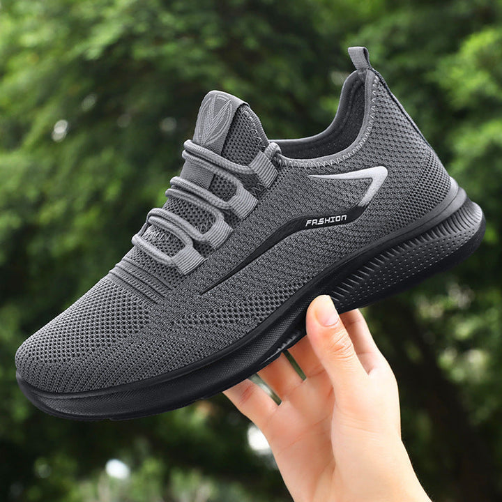 Men’s Sneakers - Lightweight Fly-Knit - Flexible Sole - Lace-Up Casual Comfort