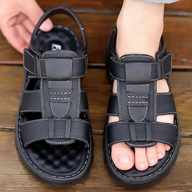 Men’s Sandals – Open Toe – Adjustable Straps – Cushioned Sole – Casual Outdoor Fit