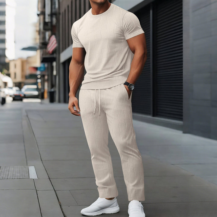 Men’s Athletic Training Set – Slim Fit – Elastic Waist Pants