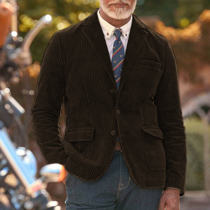 Men’s Blazer – Tailored Fit – Ribbed Texture – Semi-Formal Structured Design