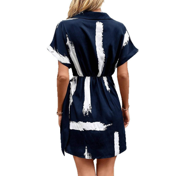 Women’s Wrap Dress - Breathable Blend - Adjustable Fit - Short Sleeve Mini Length