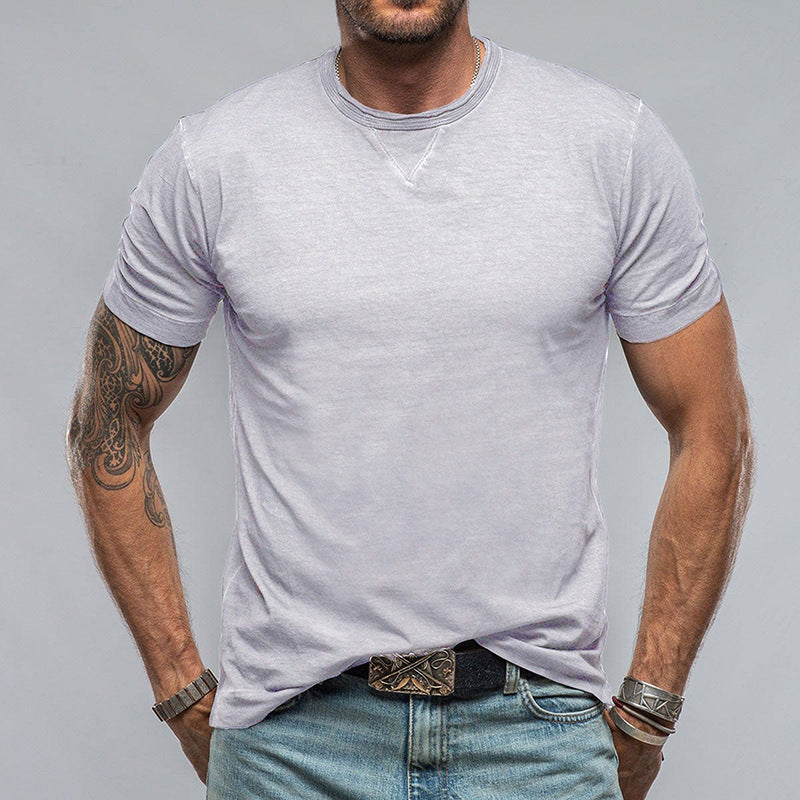Men’s T-Shirt – Cotton Blend – Relaxed Fit – Short Sleeve – Crew Neck