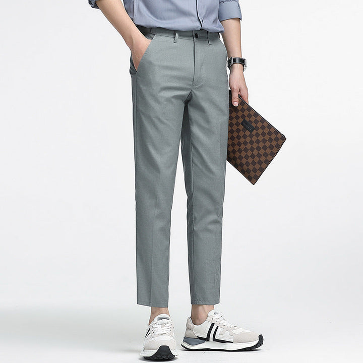 Men’s Cropped Trousers – Slim Fit – Straight Leg – Minimalist Style