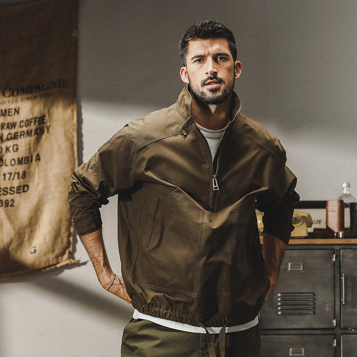 Men’s Outdoor Jacket – Windproof Water-Resistant – Relaxed Fit – Utility Pockets
