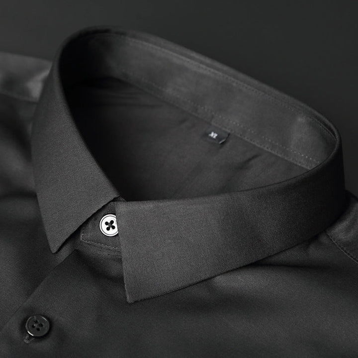 Men’s Button-Up Shirt - Slim Fit - Stretch Fabric - Wrinkle-Resistant Business Wear