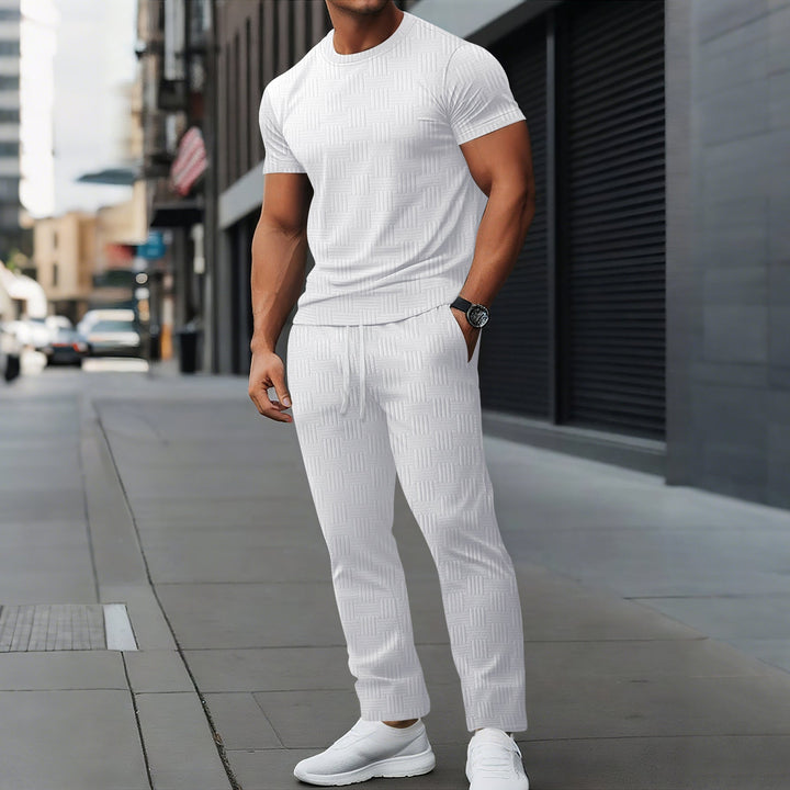 Men’s Athletic Training Set – Slim Fit – Elastic Waist Pants