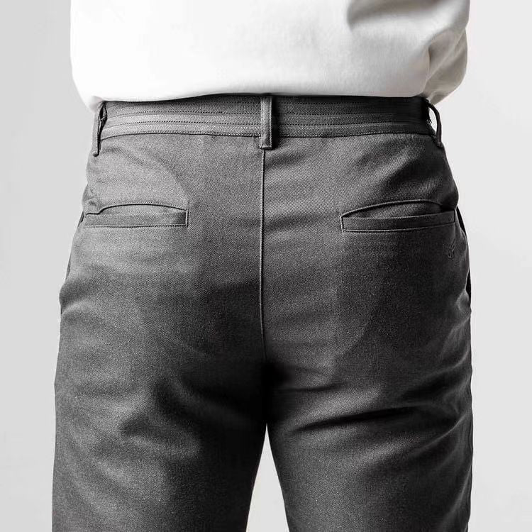Men’s Slim Fit Pants - Tapered Leg - Cotton Blend - Full Length - Casual Everyday Wear