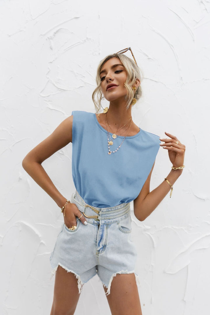Women’s Short Sleeve Top – Relaxed Fit – Extended Shoulders – Breathable Blend