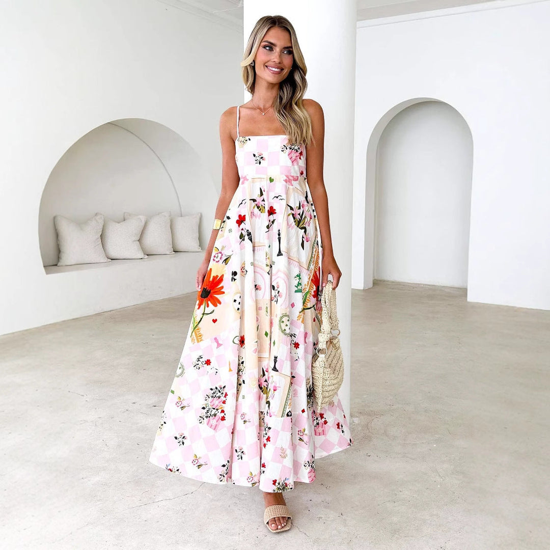 Women’s Maxi Dress – Smocked Back – Spaghetti Strap – Lightweight Flowing Fit
