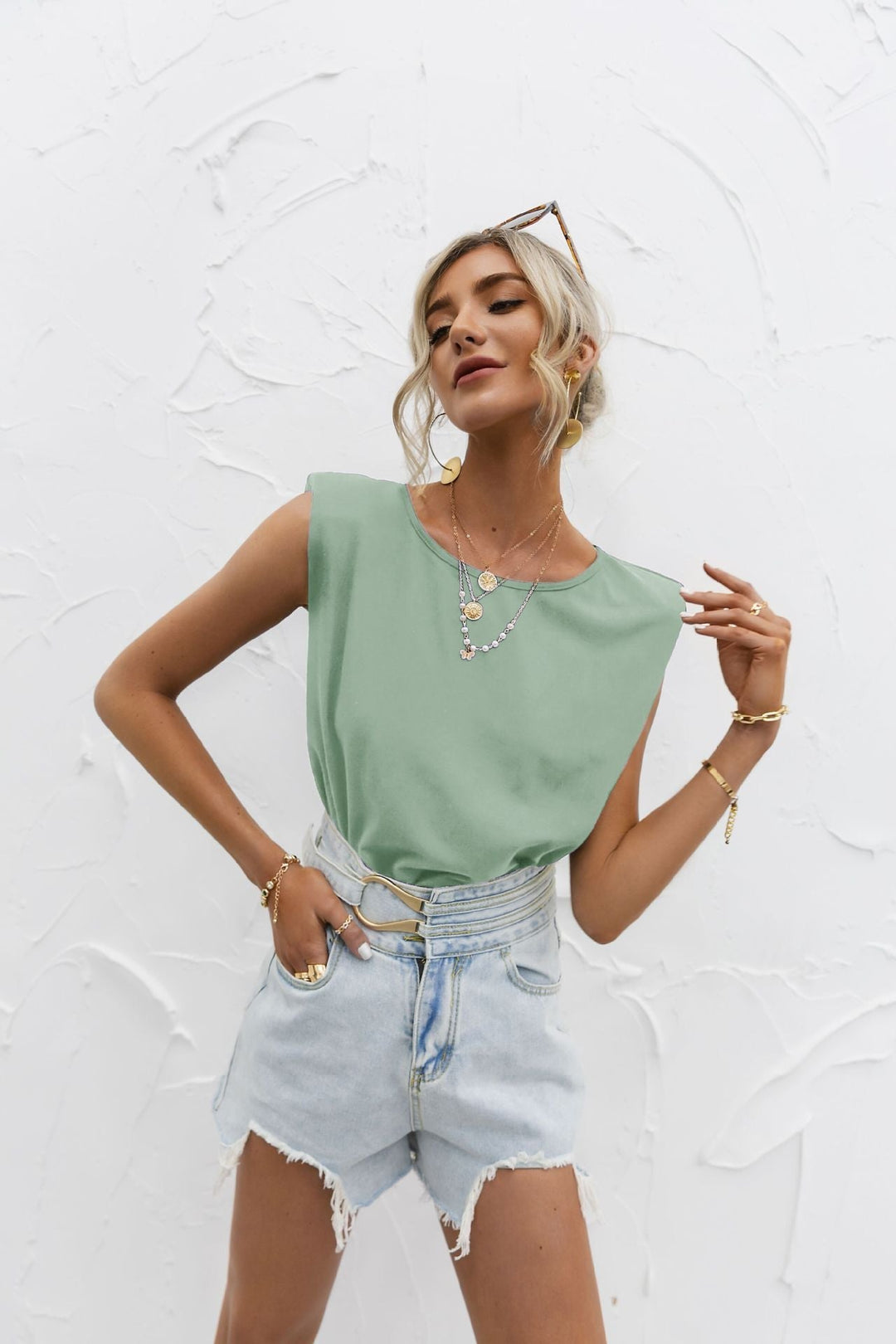 Women’s Short Sleeve Top – Relaxed Fit – Extended Shoulders – Breathable Blend