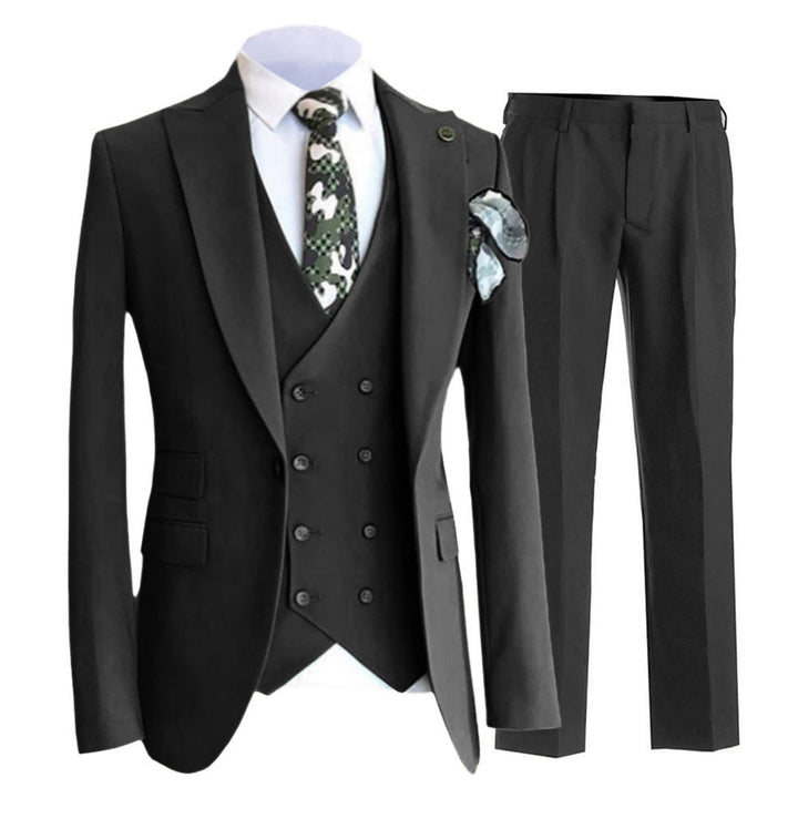 Men’s Formal Waistcoat – Slim Fit – Double-Breasted – Peaked Lapel – Suit Vest
