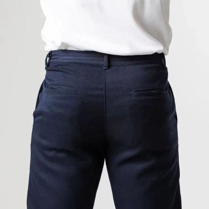 Men’s Slim Fit Pants - Tapered Leg - Cotton Blend - Full Length - Casual Everyday Wear