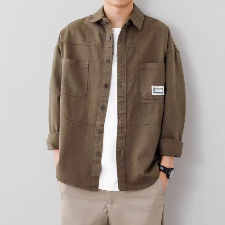 Men’s Overshirt Jacket - 100% Cotton - Relaxed Fit - Button-Up - Utility Chest Pockets