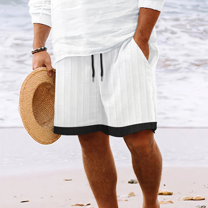 Men’s Beach Shorts – Relaxed Fit – Breathable Blend – Elastic Waist – Mid-Thigh Length