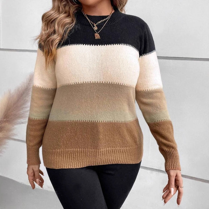 Women’s Crewneck Sweater – Knitted – Relaxed Fit – Long Sleeve Casual Pullover