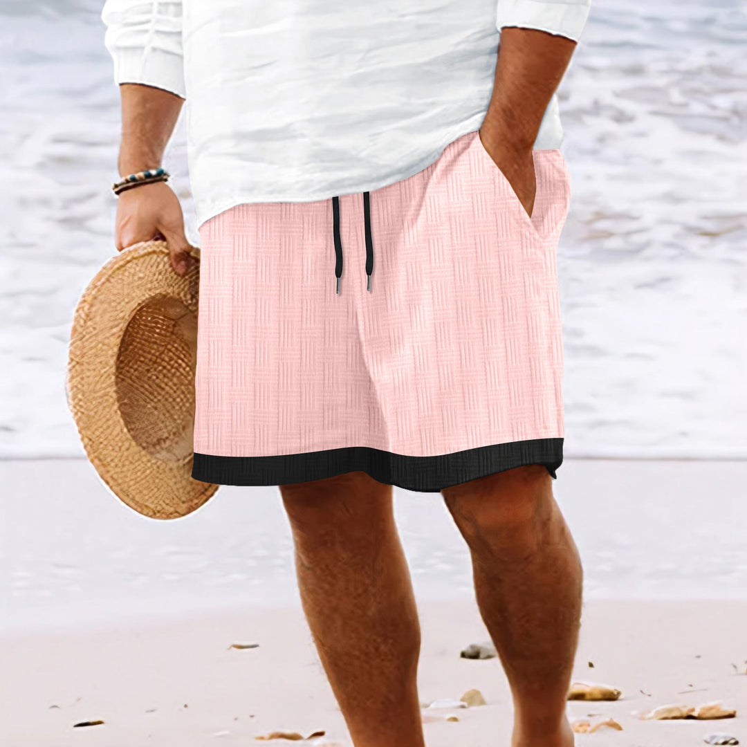 Men’s Beach Shorts – Relaxed Fit – Breathable Blend – Elastic Waist – Mid-Thigh Length