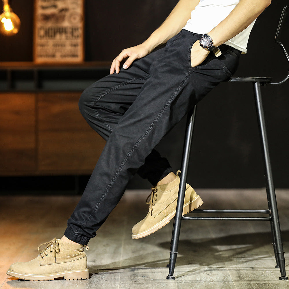 Men’s Jogger Pants – Tapered Fit – Cotton Blend – Elastic Waist – Cuffed Ankles Casual Wear