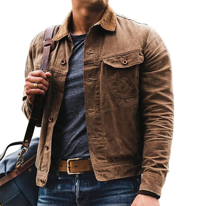 Men's Vintage Jacket - Rugged Design - Classic Button Closure - Outdoor Wear