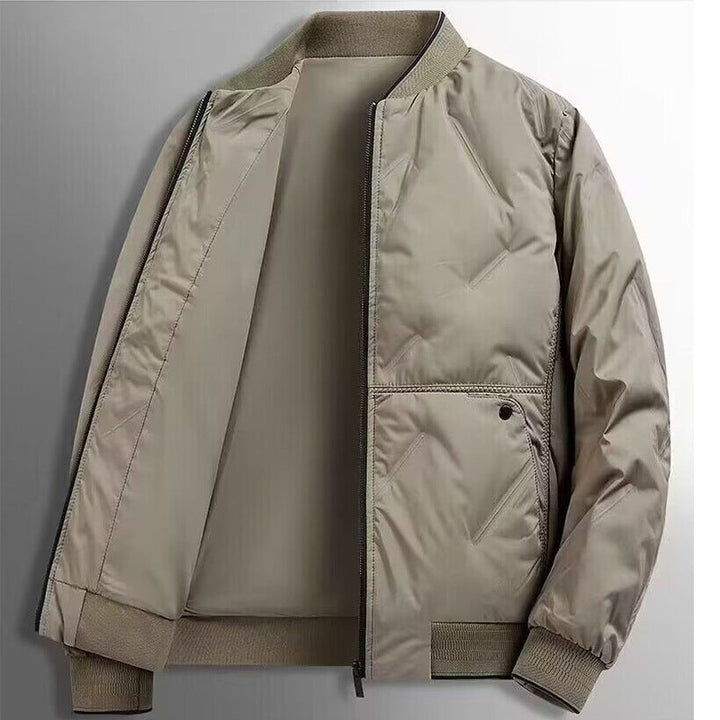 Men’s Quilted Jacket – Regular Fit – Insulated Warmth – Ribbed Trim – Zipper Closure