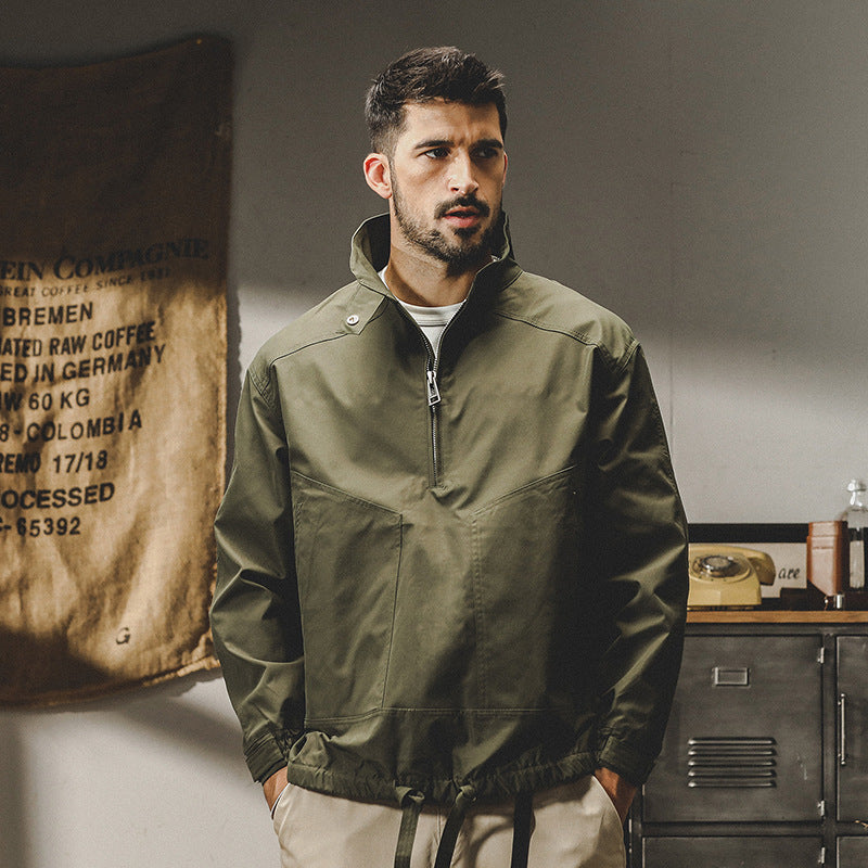 Men’s Outdoor Jacket – Windproof Water-Resistant – Relaxed Fit – Utility Pockets