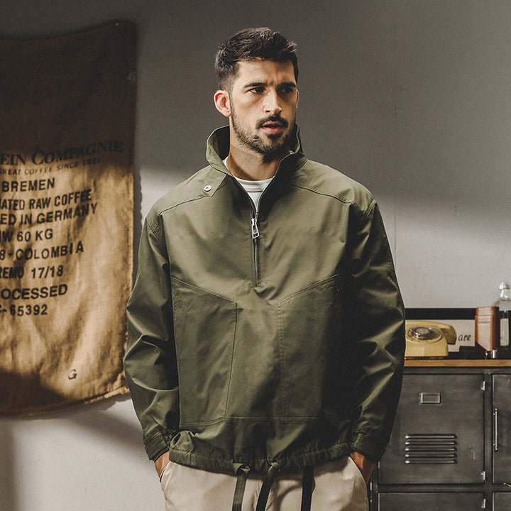 Men’s Outdoor Jacket – Windproof Water-Resistant – Relaxed Fit – Utility Pockets