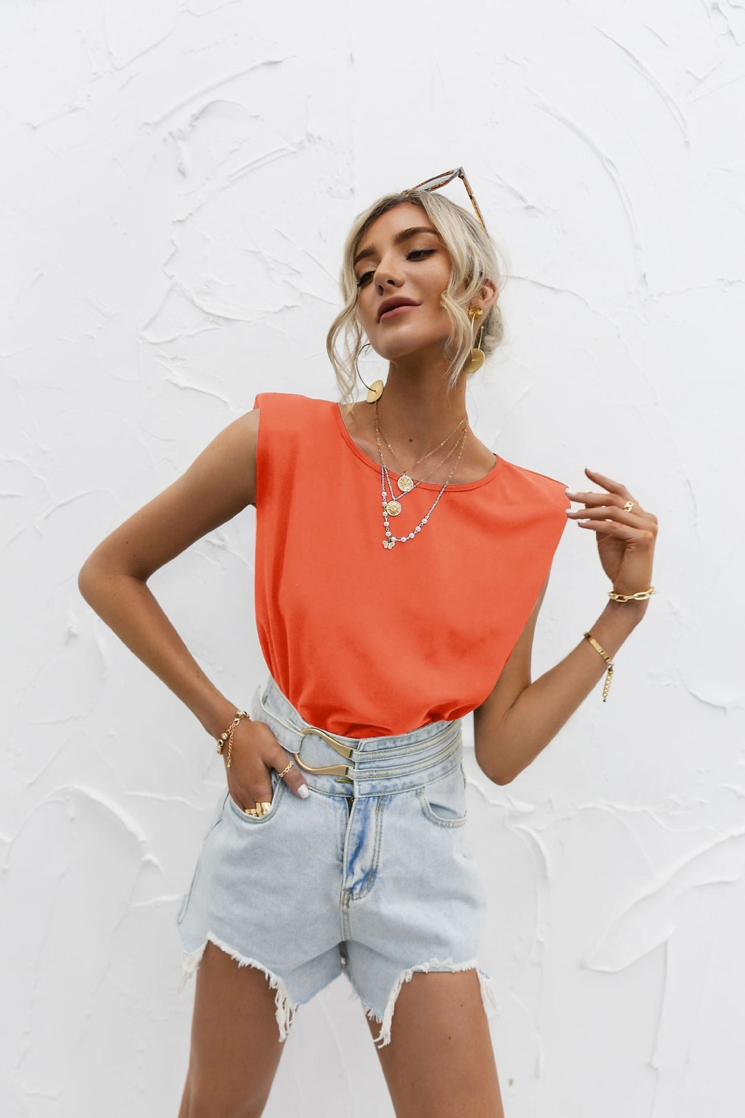 Women’s Short Sleeve Top – Relaxed Fit – Extended Shoulders – Breathable Blend