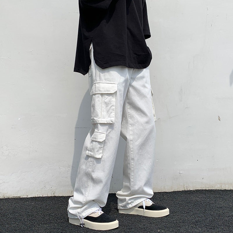 Men’s Cargo Pants – 100% Cotton – Relaxed Fit – Multi-Pocket Utility Design