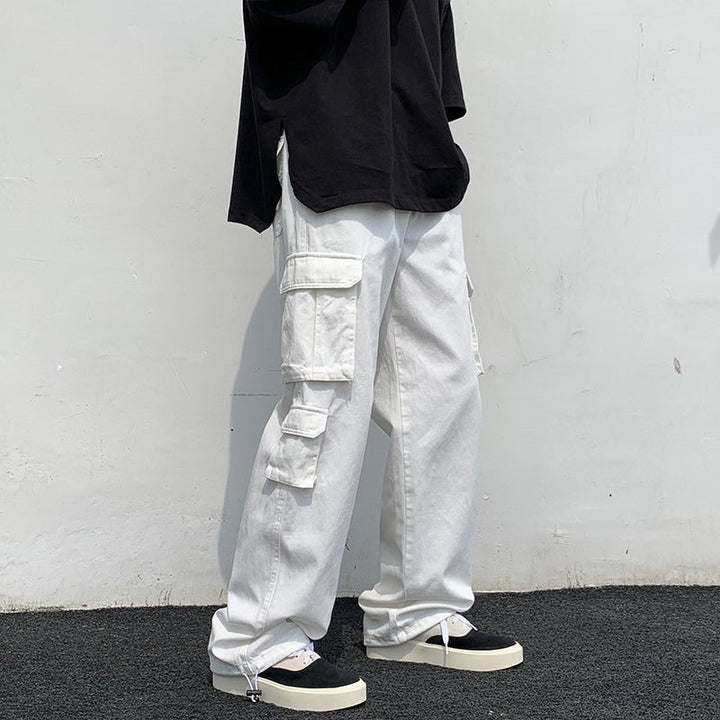Men’s Cargo Pants – 100% Cotton – Relaxed Fit – Multi-Pocket Utility Design