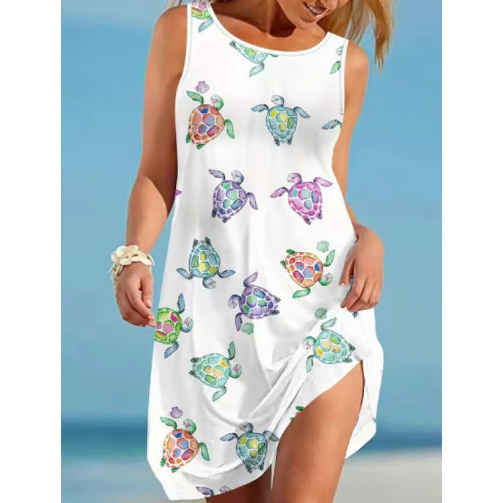Women’s Shift Dress – Cotton – Relaxed Fit – Sleeveless