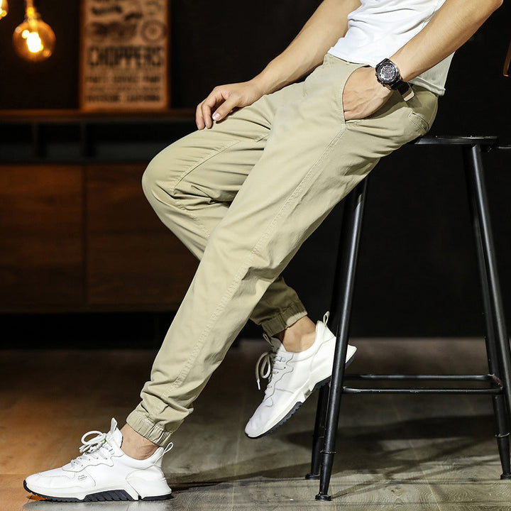 Men’s Jogger Pants – Tapered Fit – Cotton Blend – Elastic Waist – Cuffed Ankles Casual Wear