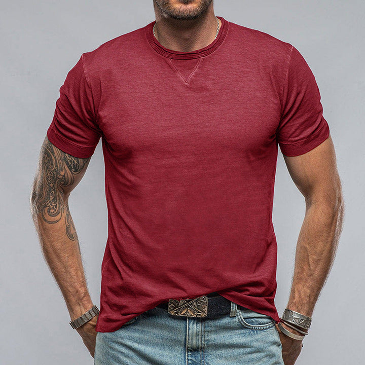 Men’s T-Shirt – Cotton Blend – Relaxed Fit – Short Sleeve – Crew Neck