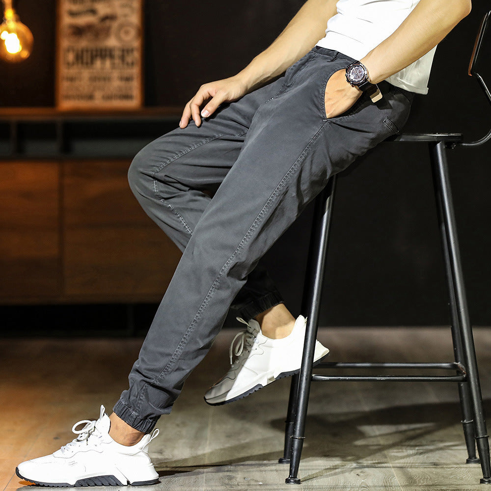 Men’s Jogger Pants – Tapered Fit – Cotton Blend – Elastic Waist – Cuffed Ankles Casual Wear