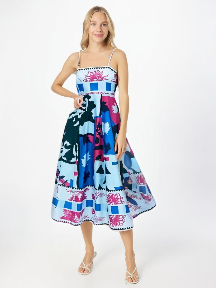 Women’s Maxi Dress – Lightweight Cotton – Flowy Fit – Thin Strap – Boho Print