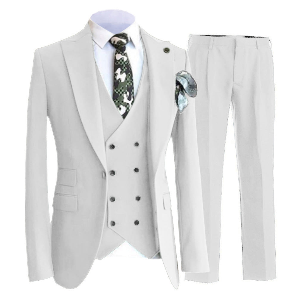 Men’s Formal Waistcoat – Slim Fit – Double-Breasted – Peaked Lapel – Suit Vest