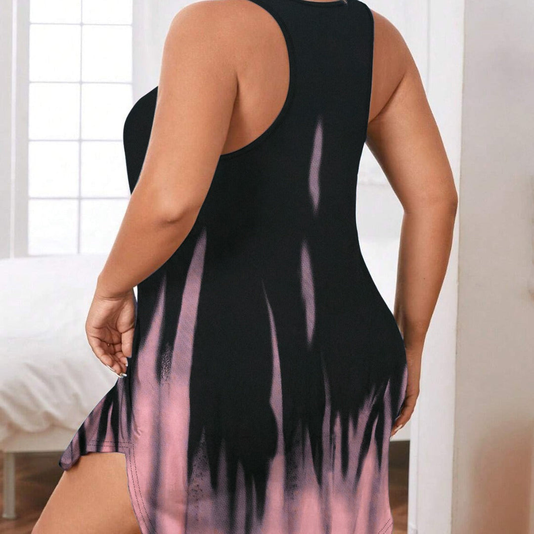 Women’s Nightdress – Cotton – Loose Fit – Sleeveless A-Line – Printed Sleepwear