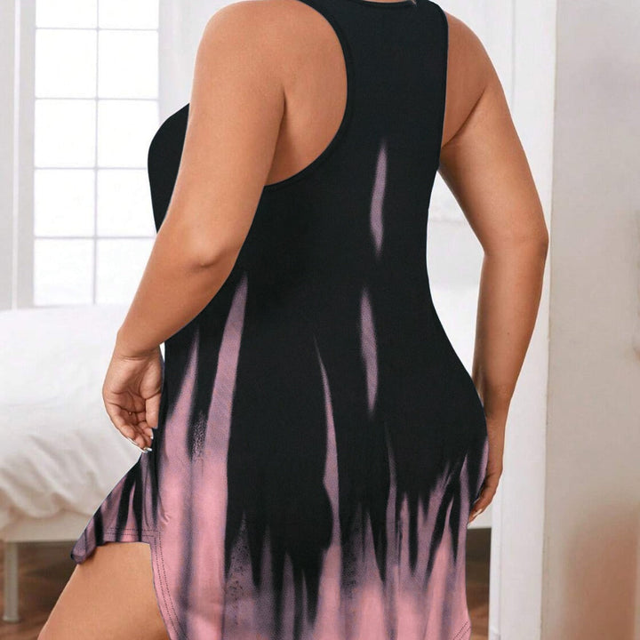 Women’s Nightdress – Cotton – Loose Fit – Sleeveless A-Line – Printed Sleepwear
