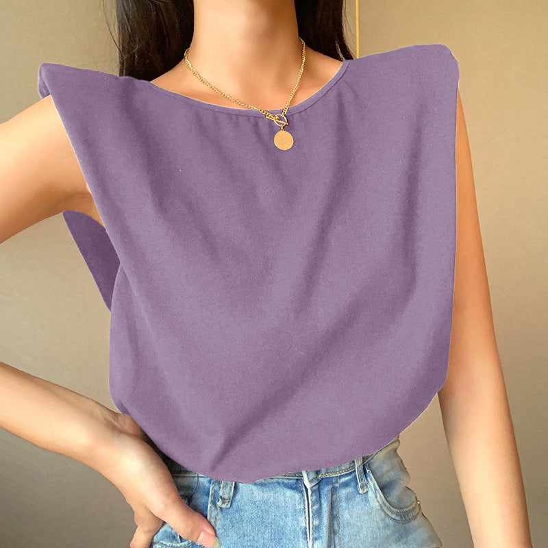 Women’s Short Sleeve Top – Relaxed Fit – Extended Shoulders – Breathable Blend