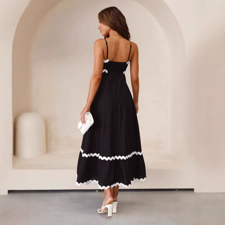 Women’s Maxi Dress – Sleeveless – Spaghetti Straps – Scalloped Trim – Lightweight Fabric