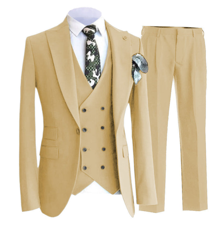 Men’s Formal Waistcoat – Slim Fit – Double-Breasted – Peaked Lapel – Suit Vest