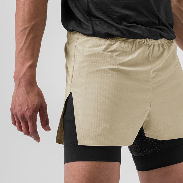 Men’s Athletic Shorts – Dual Layer Design – Compression Lining