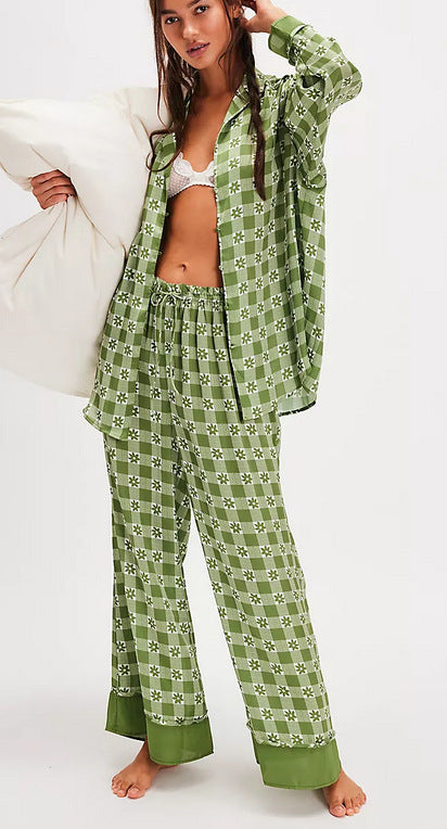 Women’s Loungewear Set – 100% Silk – Relaxed Fit – Lace Tank – Button-Up Top – Pajama Pants