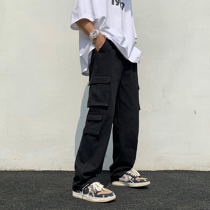 Men’s Cargo Pants – 100% Cotton – Relaxed Fit – Multi-Pocket Utility Design